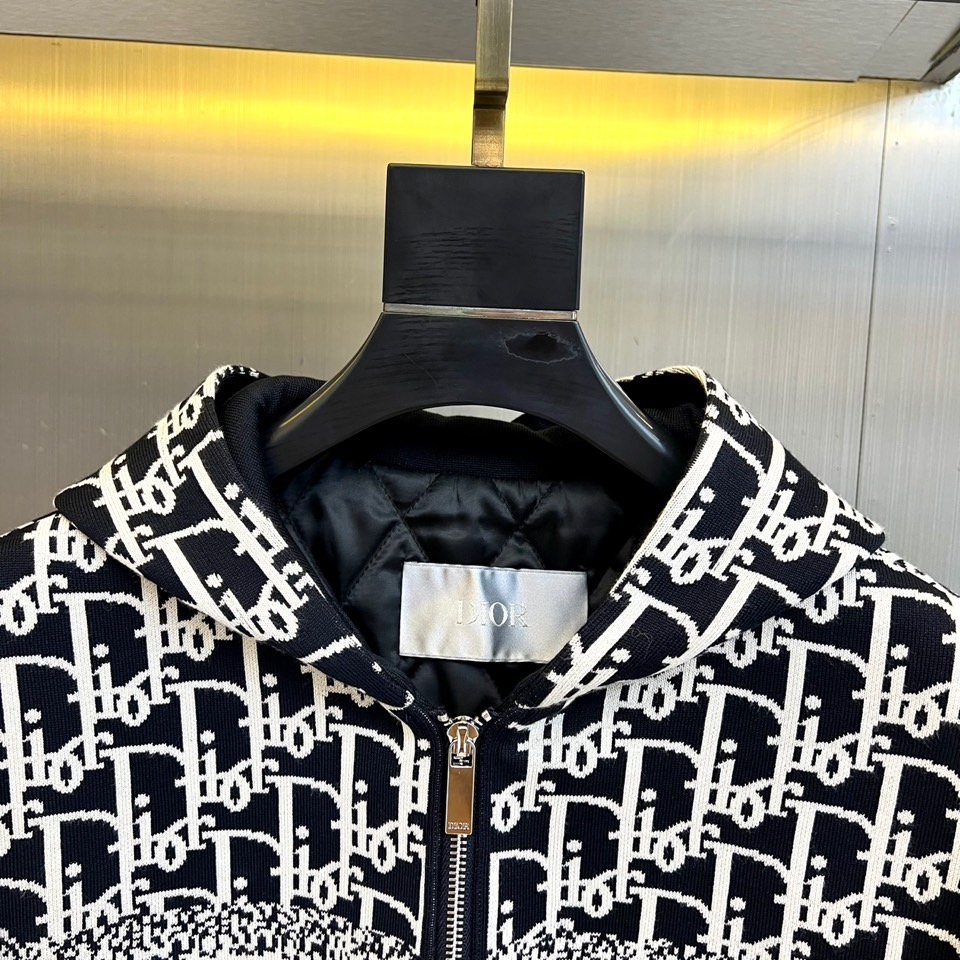 DIOR迪奥、 夹棉连帽夹克，以Oblique老花续写冬日，经典Oblique纹样跃入冬夜——DIOR以