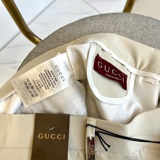 Gucc古驰、25春夏新品商务休闲九分裤西裤。精仿面料黄金比例的材质混纺。面料高密且精细 质地挺阔细腻, Gucc古驰、25春夏新品商务休闲九分裤西裤。精仿面料黄金比例的材质混纺。面料高密且精细 质地挺阔细腻,