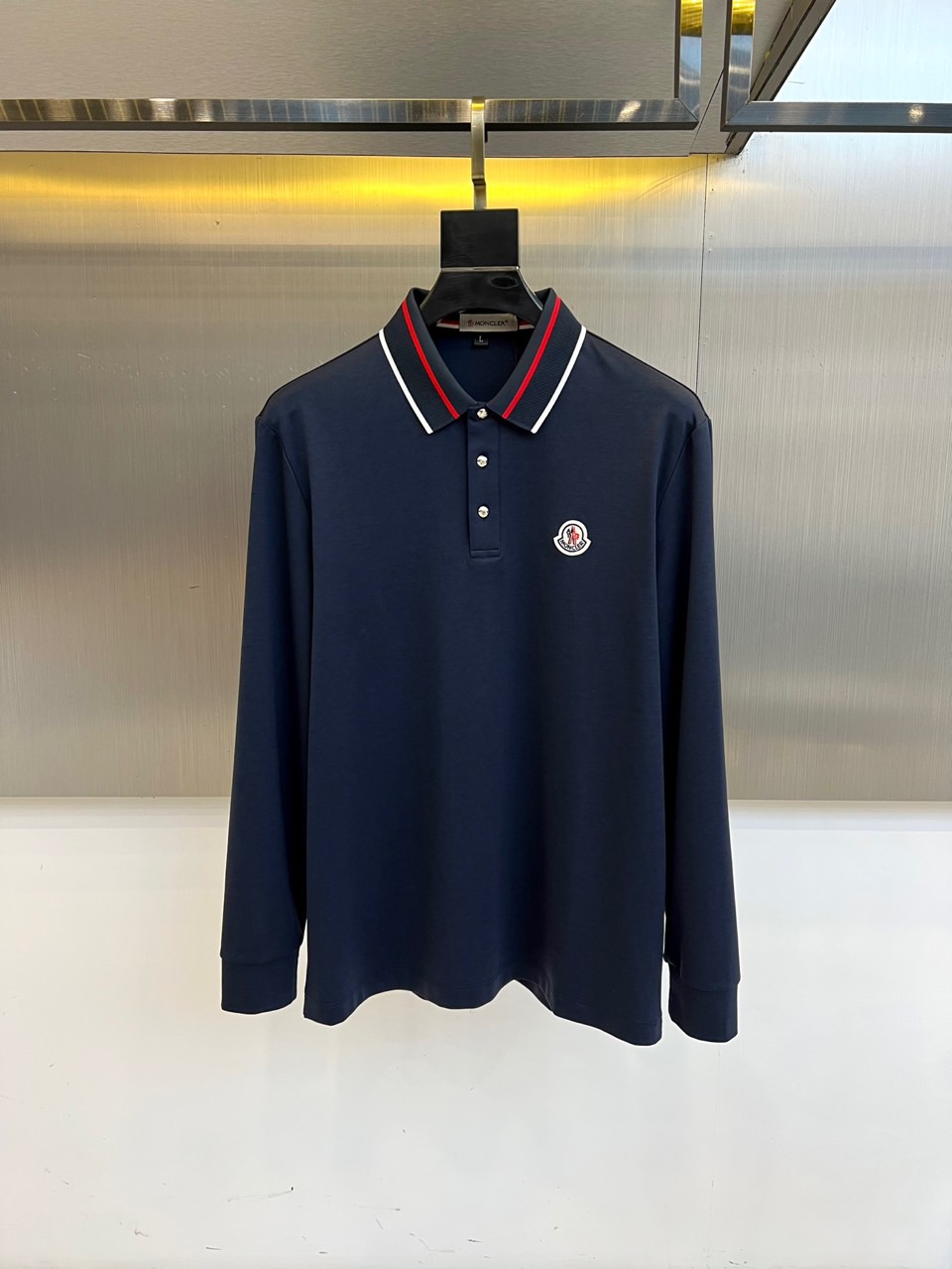 Mon蒙口、25秋冬精品！男士珠地棉长袖口袋翻领POLO衫，早秋男士基础百搭长袖衫，妥妥的商务精英标配款