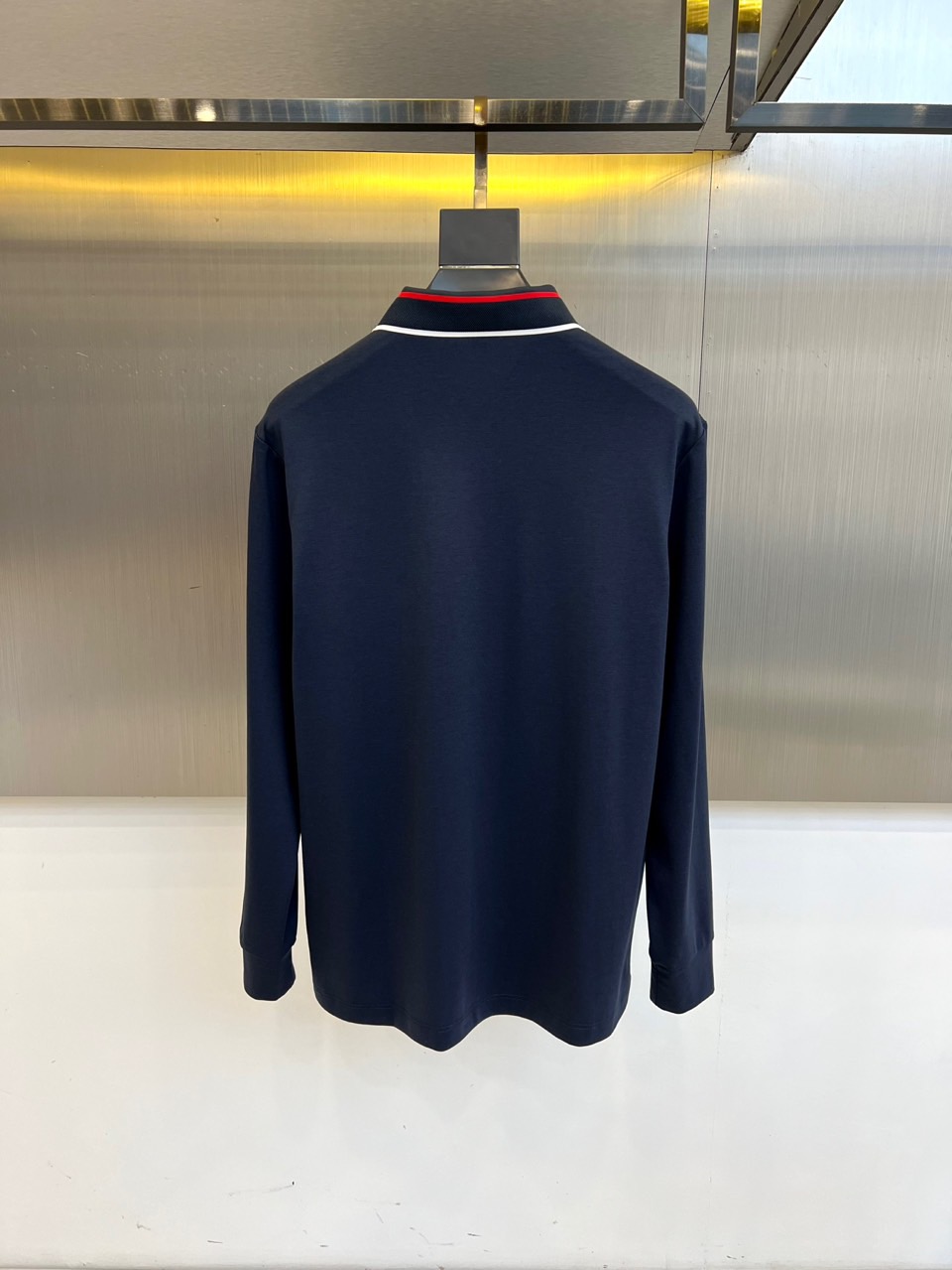 Mon蒙口、25秋冬精品！男士珠地棉长袖口袋翻领POLO衫，早秋男士基础百搭长袖衫，妥妥的商务精英标配款