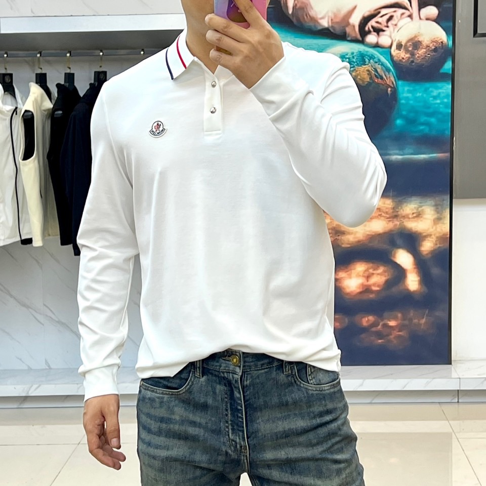 Mon蒙口、25秋冬精品！男士珠地棉长袖口袋翻领POLO衫，早秋男士基础百搭长袖衫，妥妥的商务精英标配款