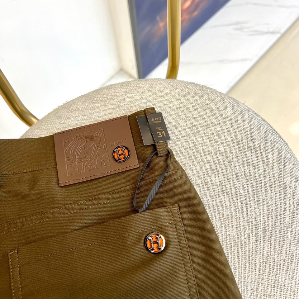 H爱马仕、25ss早春新款男士商务加绒加厚休闲裤西裤，白金级完美品相，直接入性质，极为牛掰的一款微弹面料