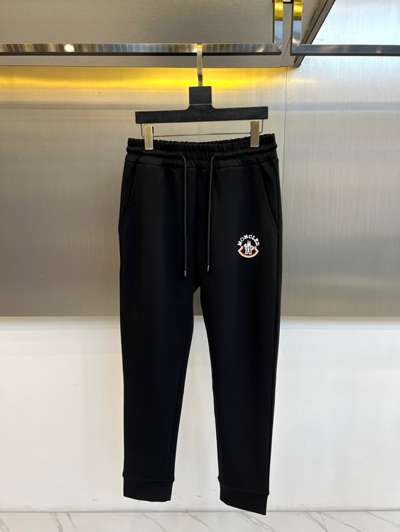 Mon蒙口、 2025s秋冬新款空气层棉质抽绳卫裤，男士经典印花徽标时尚运动休闲抽绳卫裤！采用客供进口2