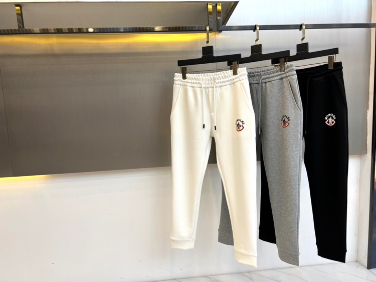 Mon蒙口、 2025s秋冬新款空气层棉质抽绳卫裤，男士经典印花徽标时尚运动休闲抽绳卫裤！采用客供进口2