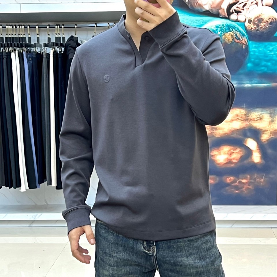 Loro Piana Men's Long Sleeve Polo Shirt, Button-Down Collar, Slim Fit 3 i1760282460 7445 4