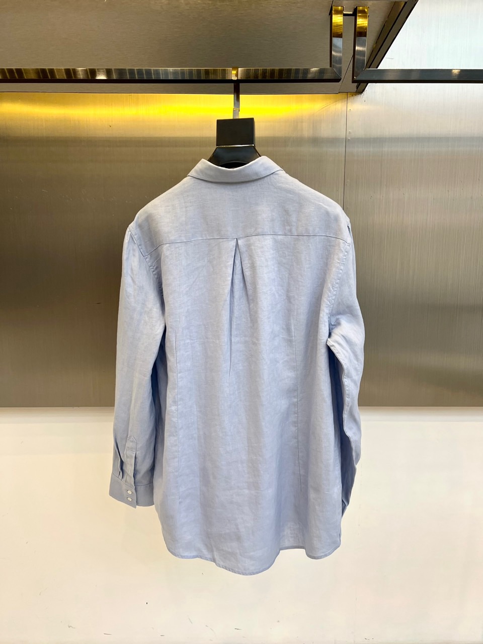 BC-Brunello Cucinelli 棉麻极简衬衫 | 自然呼吸 优雅随行纯白棉麻小尖领衬衫精选天