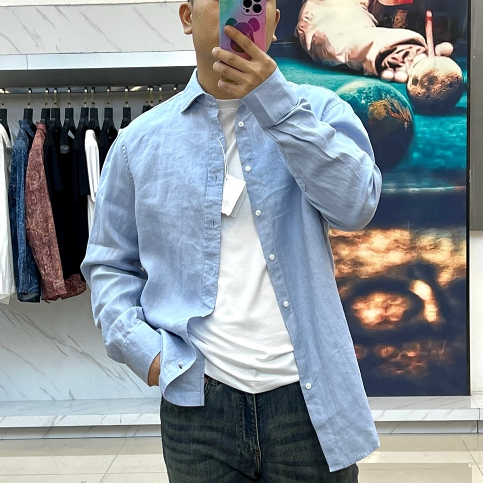 BC-Brunello Cucinelli 棉麻极简衬衫 | 自然呼吸 优雅随行纯白棉麻小尖领衬衫精选天