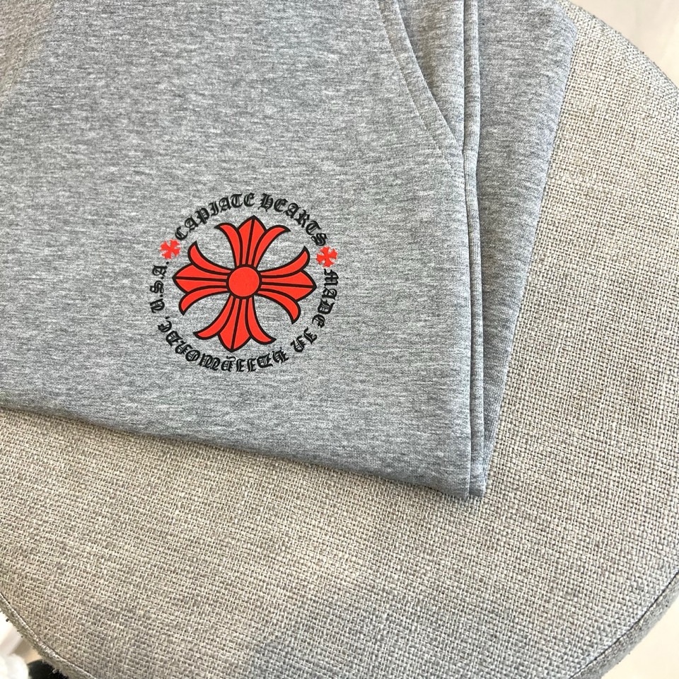 Ch克罗心、 2025s秋冬新款空气层棉质抽绳卫裤，男士经典印花徽标时尚运动休闲抽绳卫裤！采用客供进口2