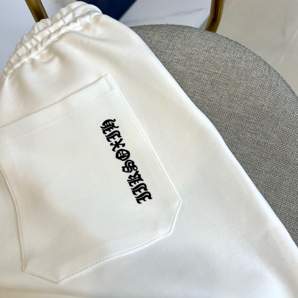 Ch克罗心、 2025s秋冬新款空气层棉质抽绳卫裤，男士经典印花徽标时尚运动休闲抽绳卫裤！采用客供进口2