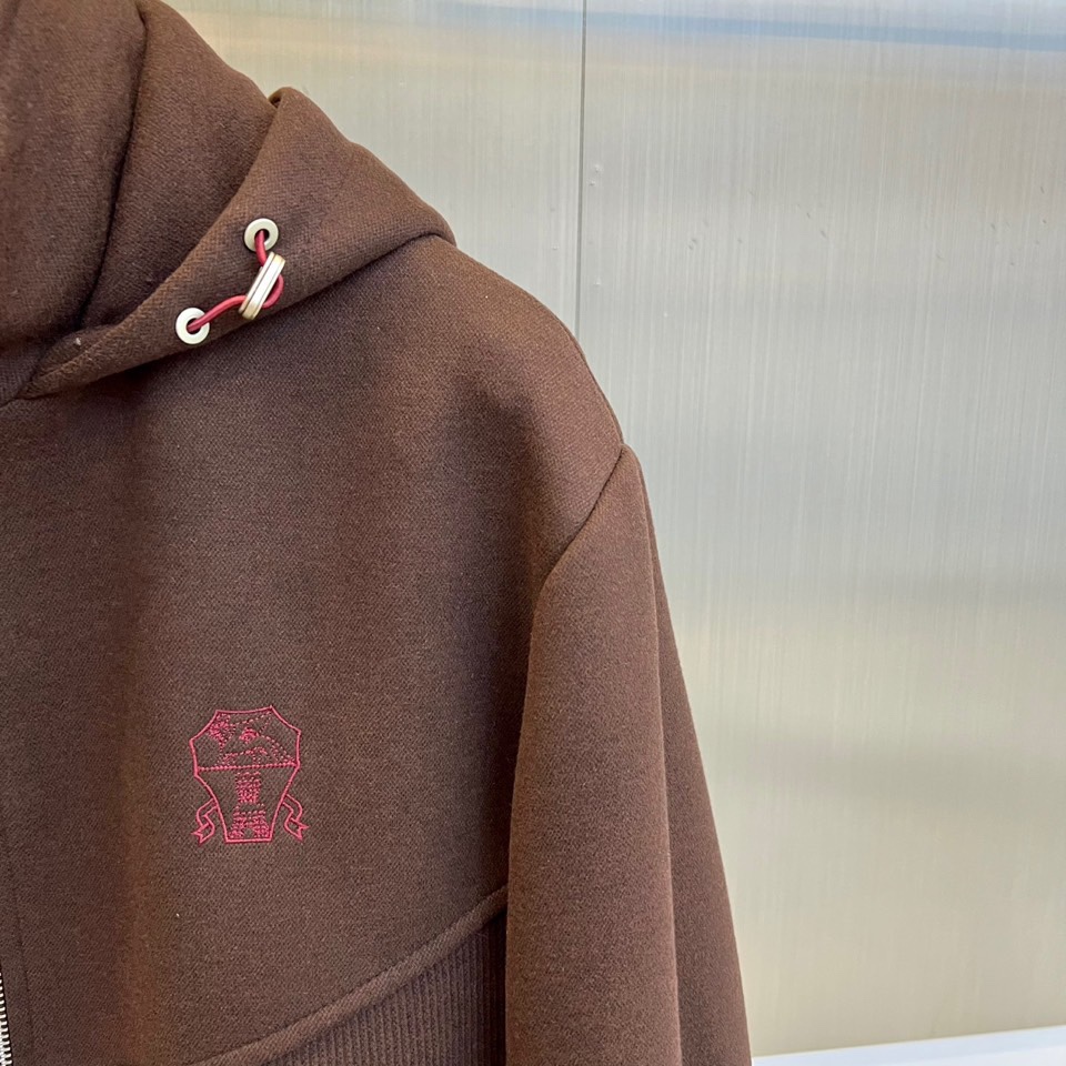Brunello Cucinelli-BC、2025秋冬新品连帽夹克外套，以顶级天然面料诠释意式优雅，重