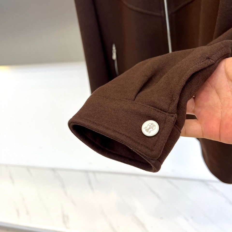 Brunello Cucinelli-BC、2025秋冬新品连帽夹克外套，以顶级天然面料诠释意式优雅，重