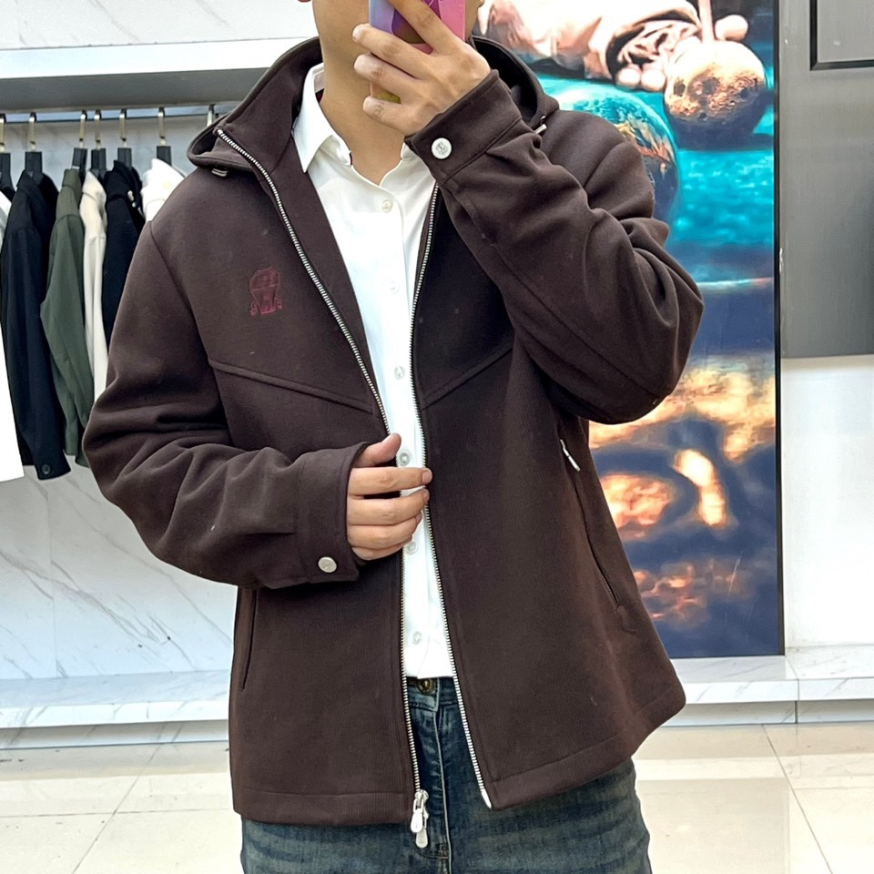 Brunello Cucinelli-BC、2025秋冬新品连帽夹克外套，以顶级天然面料诠释意式优雅，重