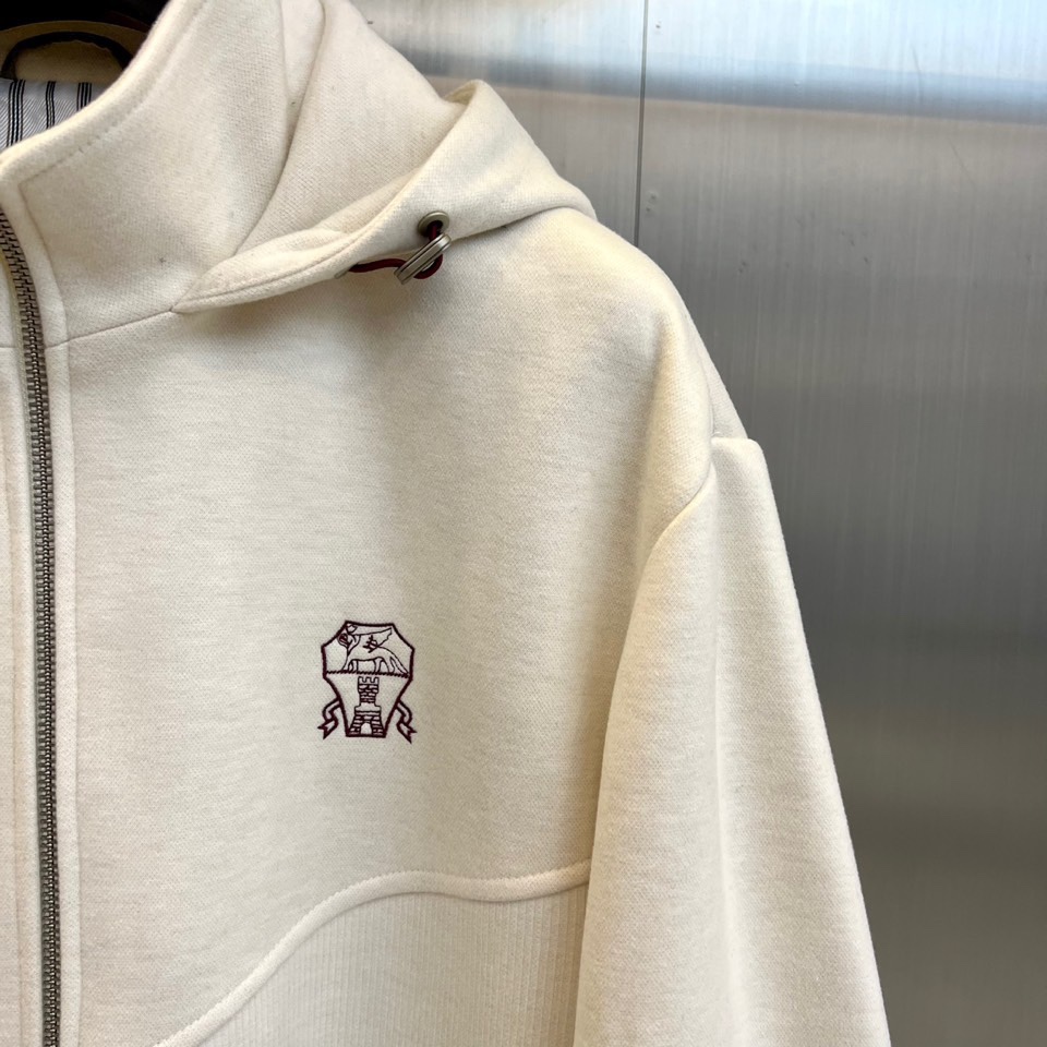 Brunello Cucinelli-BC、2025秋冬新品连帽夹克外套，以顶级天然面料诠释意式优雅，重