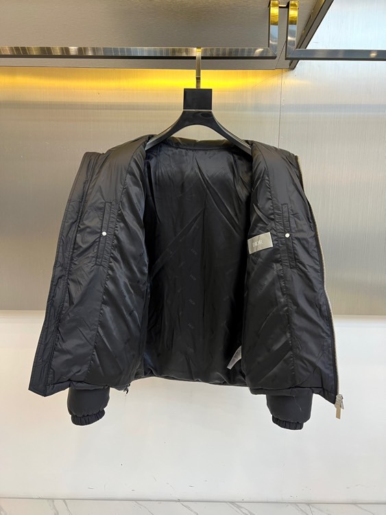 Dio迪奥（白鹅绒）、2025秋冬新品羽绒服，这款羽绒服采用立领设计，搭配顺滑拉链开合系统，宽松版型通过