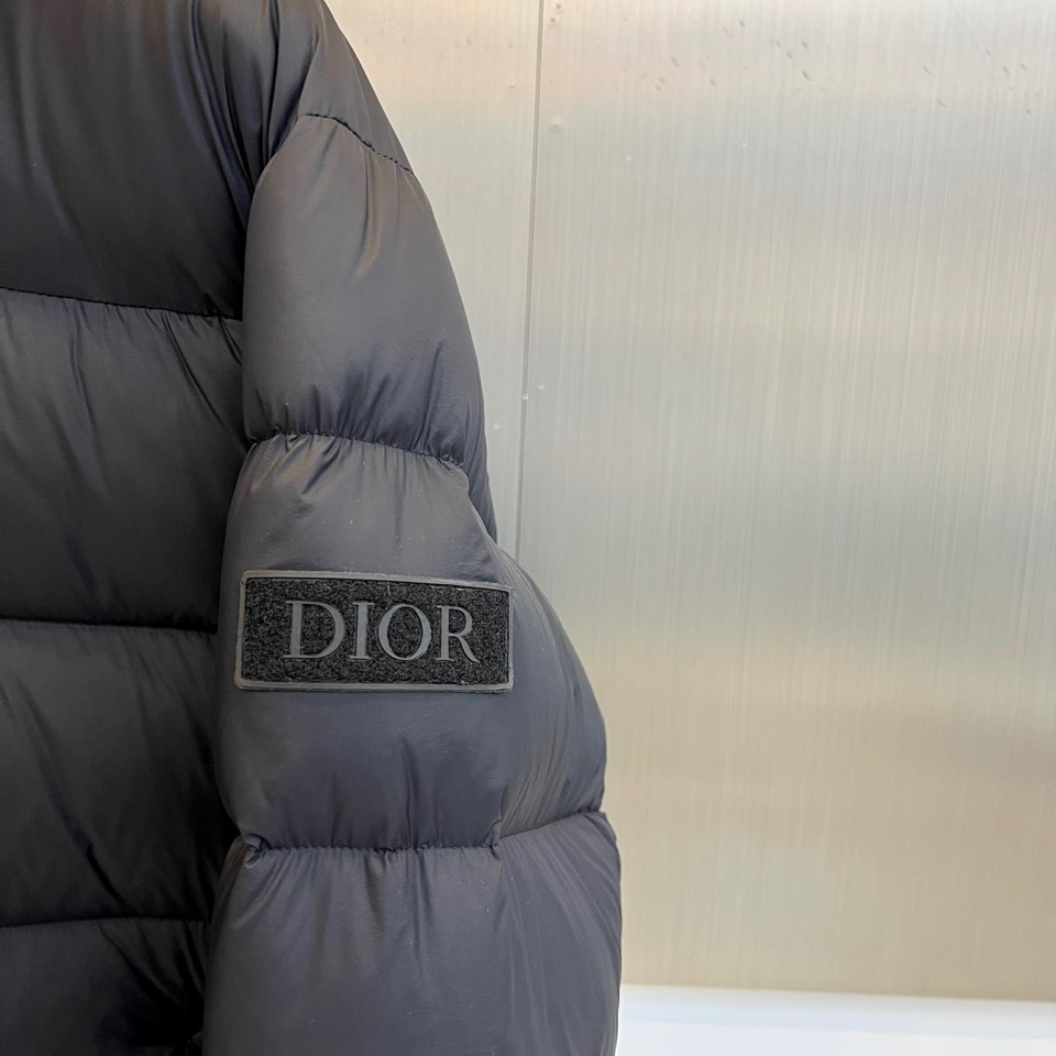 Dio迪奥（白鹅绒）、2025秋冬新品羽绒服，这款羽绒服采用立领设计，搭配顺滑拉链开合系统，宽松版型通过