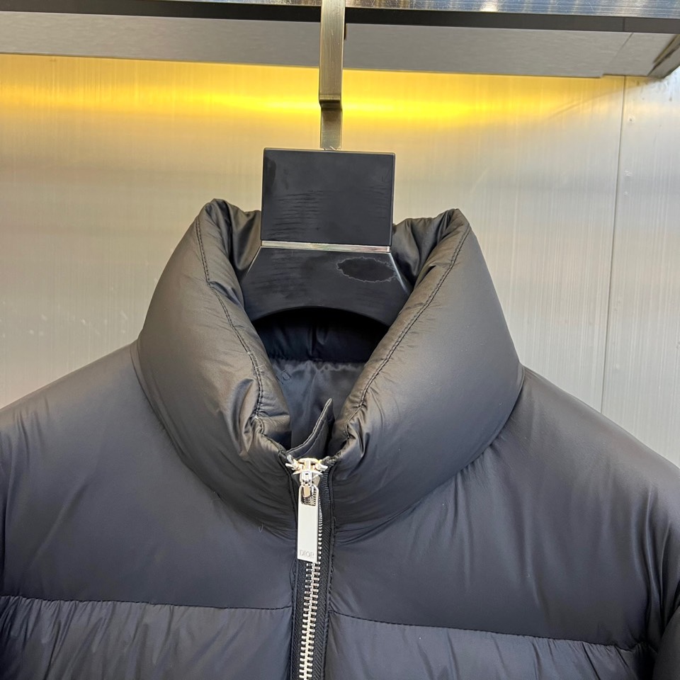 Dio迪奥（白鹅绒）、2025秋冬新品羽绒服，这款羽绒服采用立领设计，搭配顺滑拉链开合系统，宽松版型通过