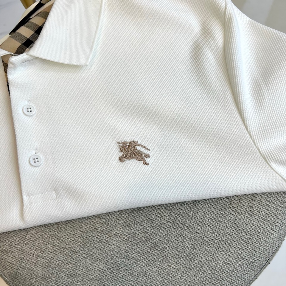 Bur巴宝莉、25秋冬精品！男士珠地棉长袖口袋翻领POLO衫，早秋男士基础百搭长袖衫，妥妥的商务精英标配