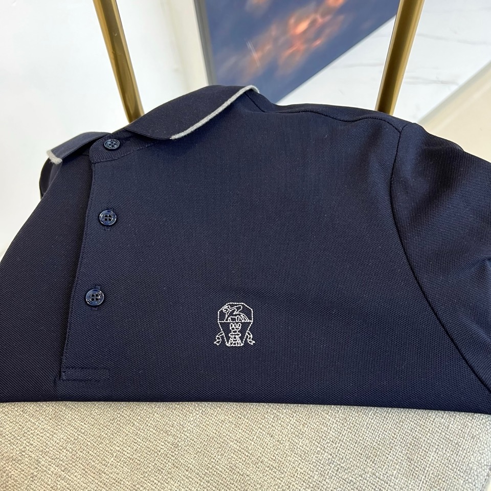 Brunello Cucinelli-BC、2025秋冬新品长袖Polo衫，以经典黑白配色演绎现代简约美