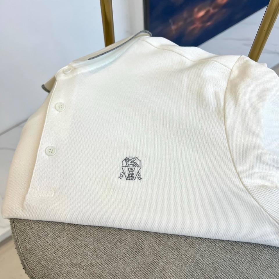 Brunello Cucinelli-BC、2025秋冬新品长袖Polo衫，以经典黑白配色演绎现代简约美