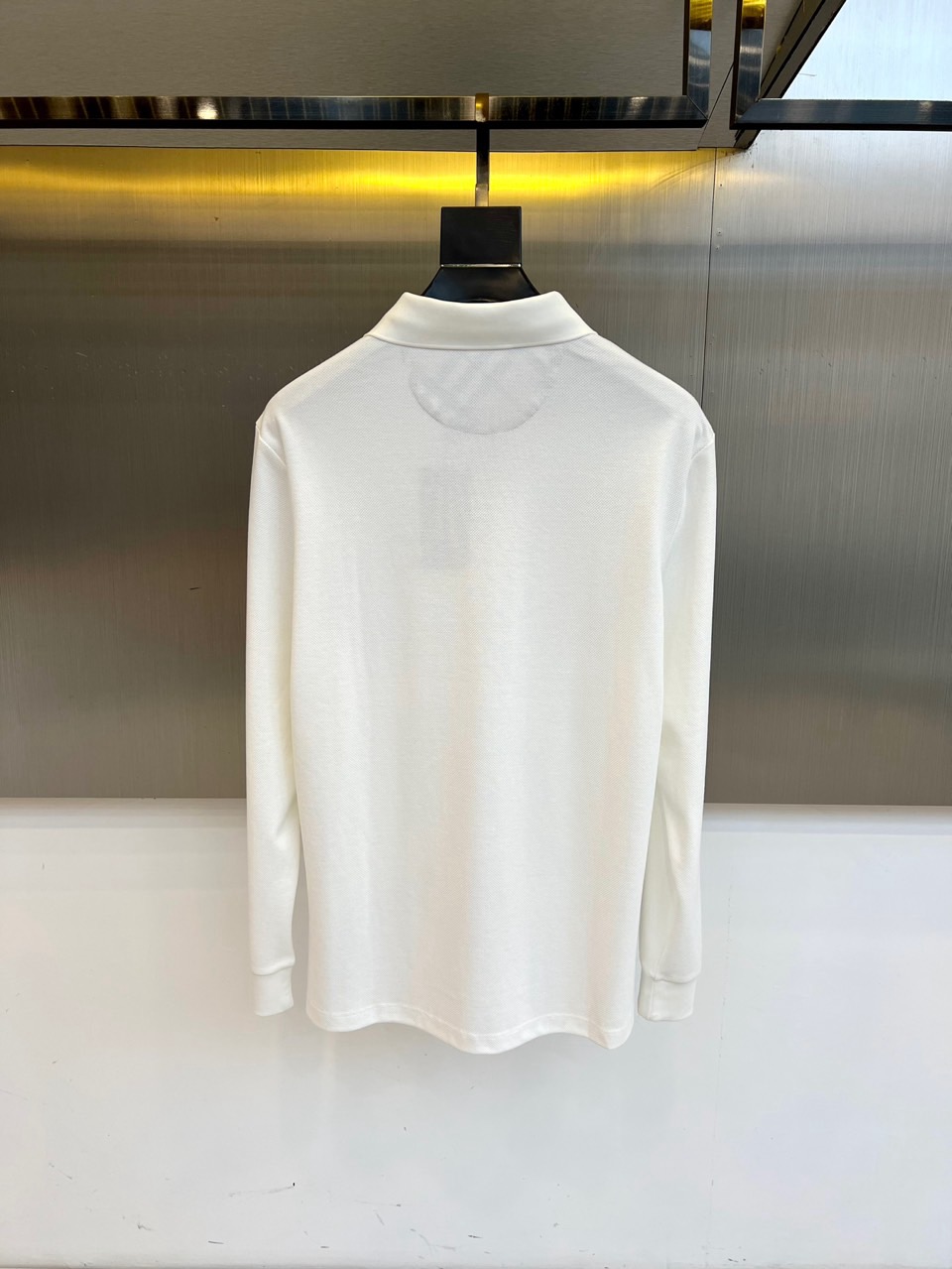 Bur巴宝莉、25秋冬精品！男士珠地棉长袖口袋翻领POLO衫，早秋男士基础百搭长袖衫，妥妥的商务精英标配