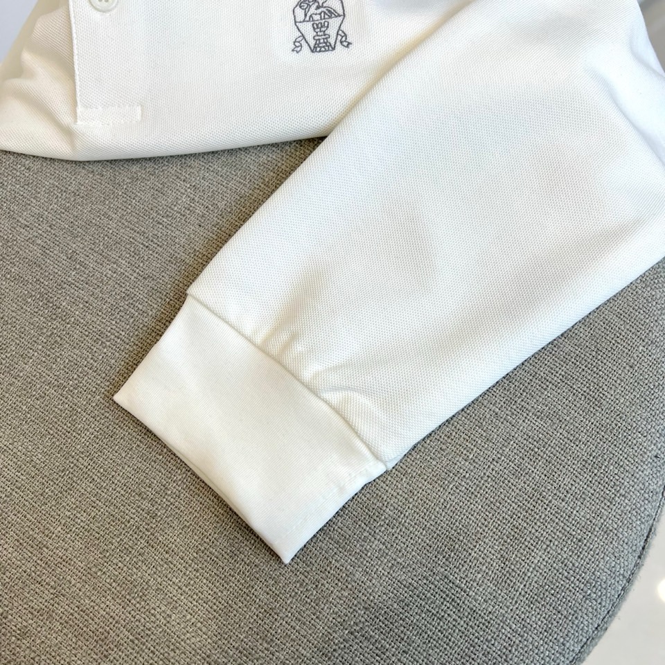 Brunello Cucinelli-BC、2025秋冬新品长袖Polo衫，以经典黑白配色演绎现代简约美