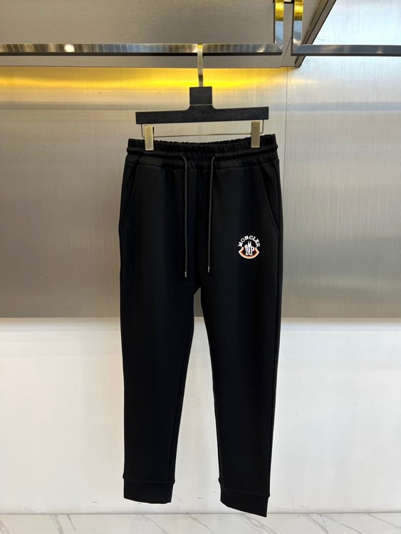 Mon蒙口、 2025s秋冬新款空气层棉质抽绳卫裤，男士经典印花徽标时尚运动休闲抽绳卫裤！采用客供进口2