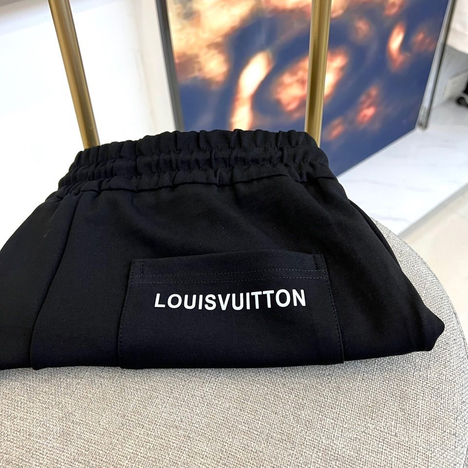 1v威登、 2025s秋冬新款空气层棉质抽绳卫裤，男士经典印花徽标时尚运动休闲抽绳卫裤！采用客供进口26