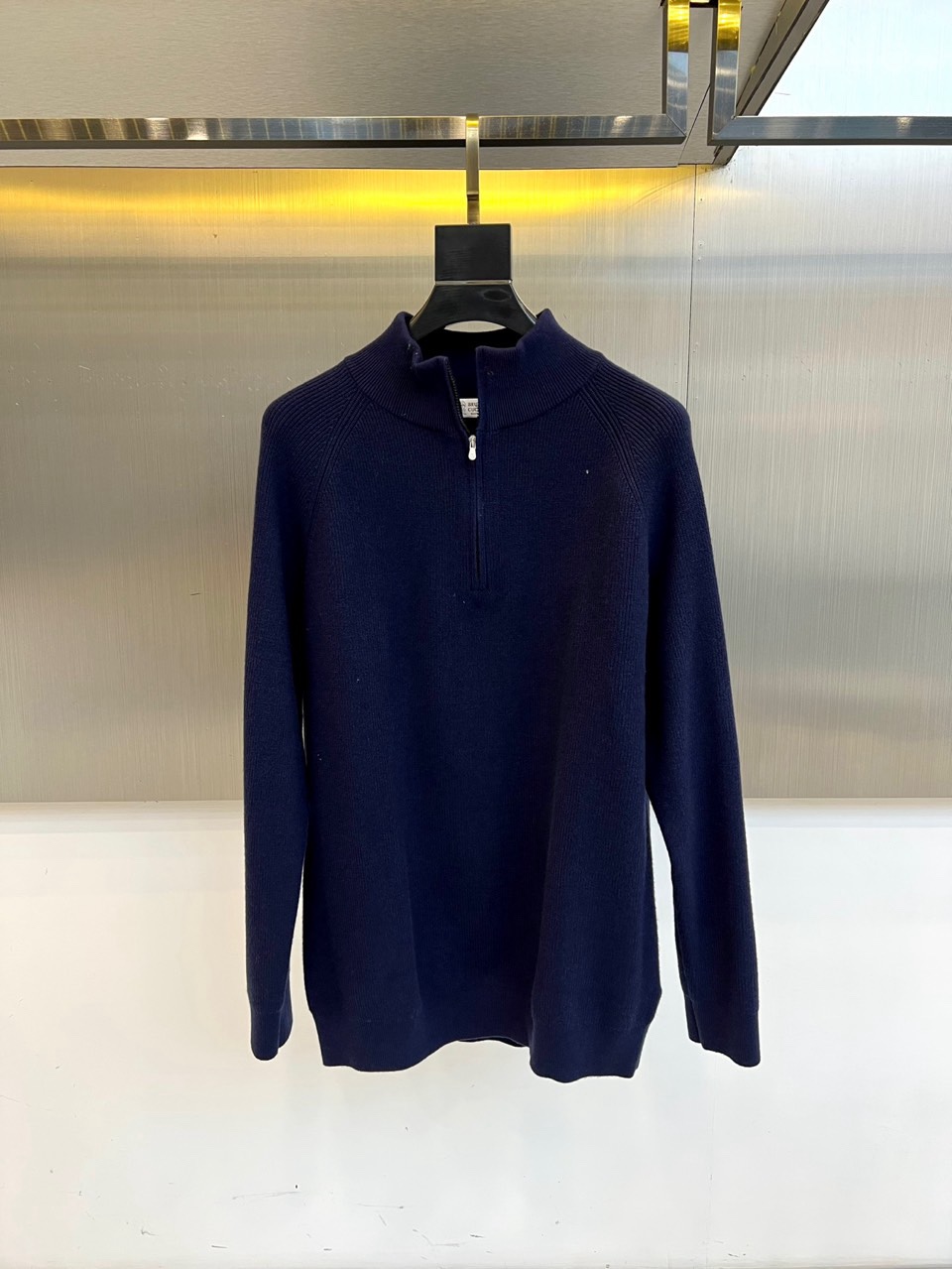 🌾Brunello Cucinelli BC-2025秋冬新品男士半高领拉链设计毛衫。6%绵羊毛+20%