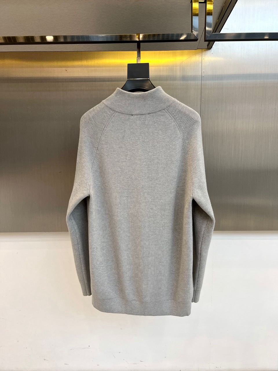 🌾Brunello Cucinelli BC-2025秋冬新品男士半高领拉链设计毛衫。6%绵羊毛+20%