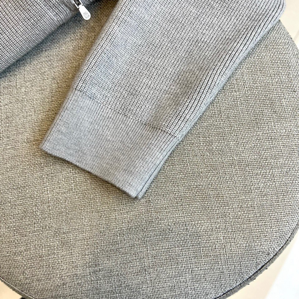 🌾Brunello Cucinelli BC-2025秋冬新品男士半高领拉链设计毛衫。6%绵羊毛+20%