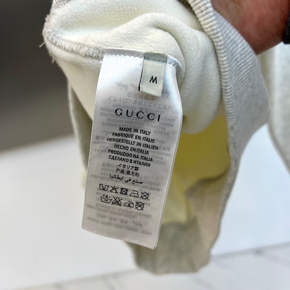 🌾2025秋冬，Gucci全新推出连帽卫衣。采用米白色调，以宽松简约的廓形呈现经典日常感。胸前饰有醒目的