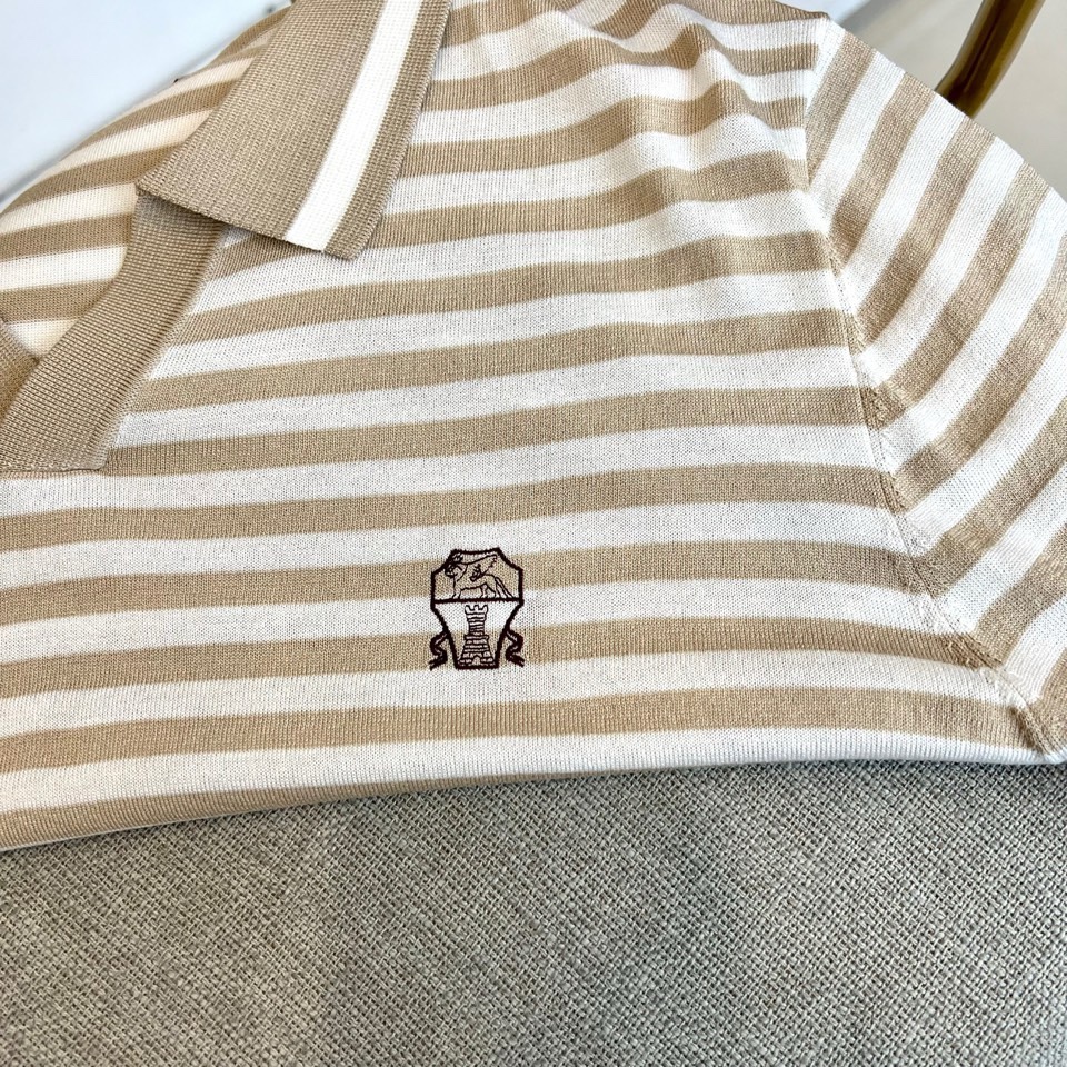 Brunello Cucinelli 2026春夏新品针织短袖POLO衫，以顶级面料与精裁工艺诠释意式休