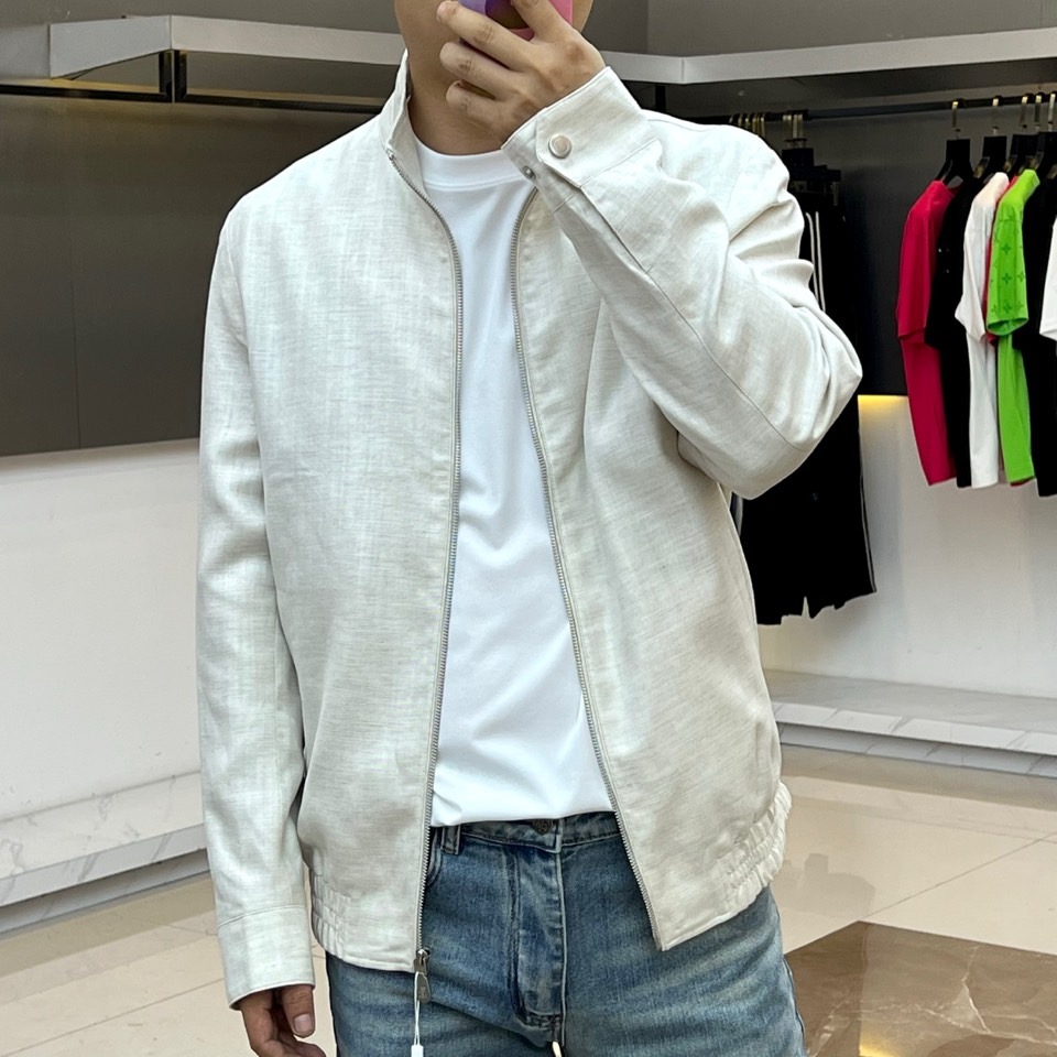 브루넬로쿠치넬리 린넨 혼방 스탠드 카라 자켓 103558 이미지 2