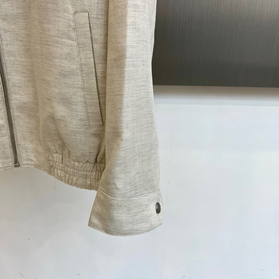 브루넬로쿠치넬리 린넨 혼방 스탠드 카라 자켓 103558 이미지 5