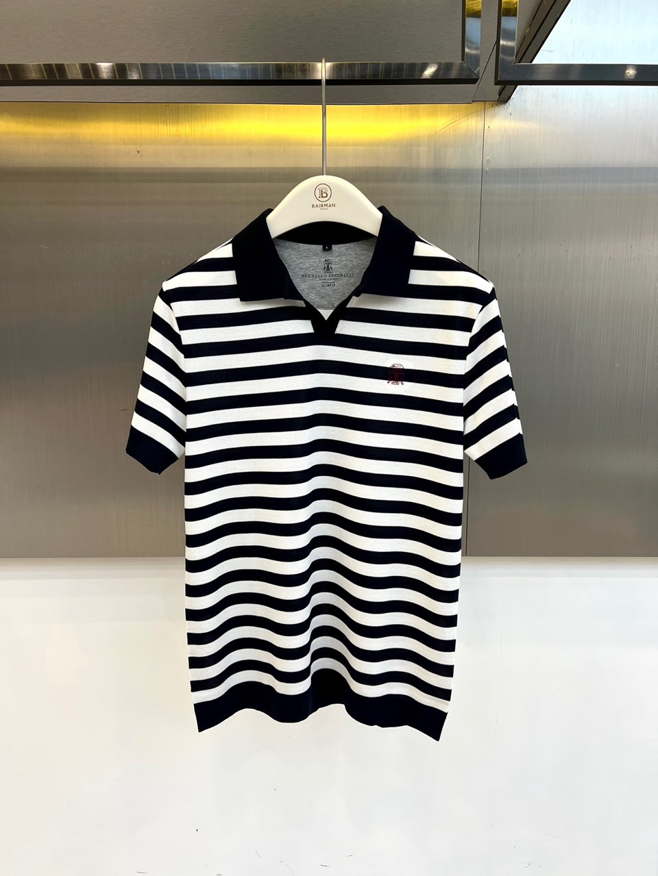 Brunello Cucinelli-BC、2026春夏新品条纹Polo衫，以经典翻领设计重塑休闲风尚，