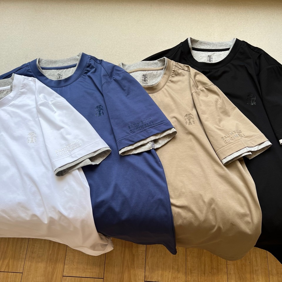 Brunello Cucinelli-BC、2026春夏新品短袖T恤，以简约廓形诠释当代轻奢男装美学。纯
