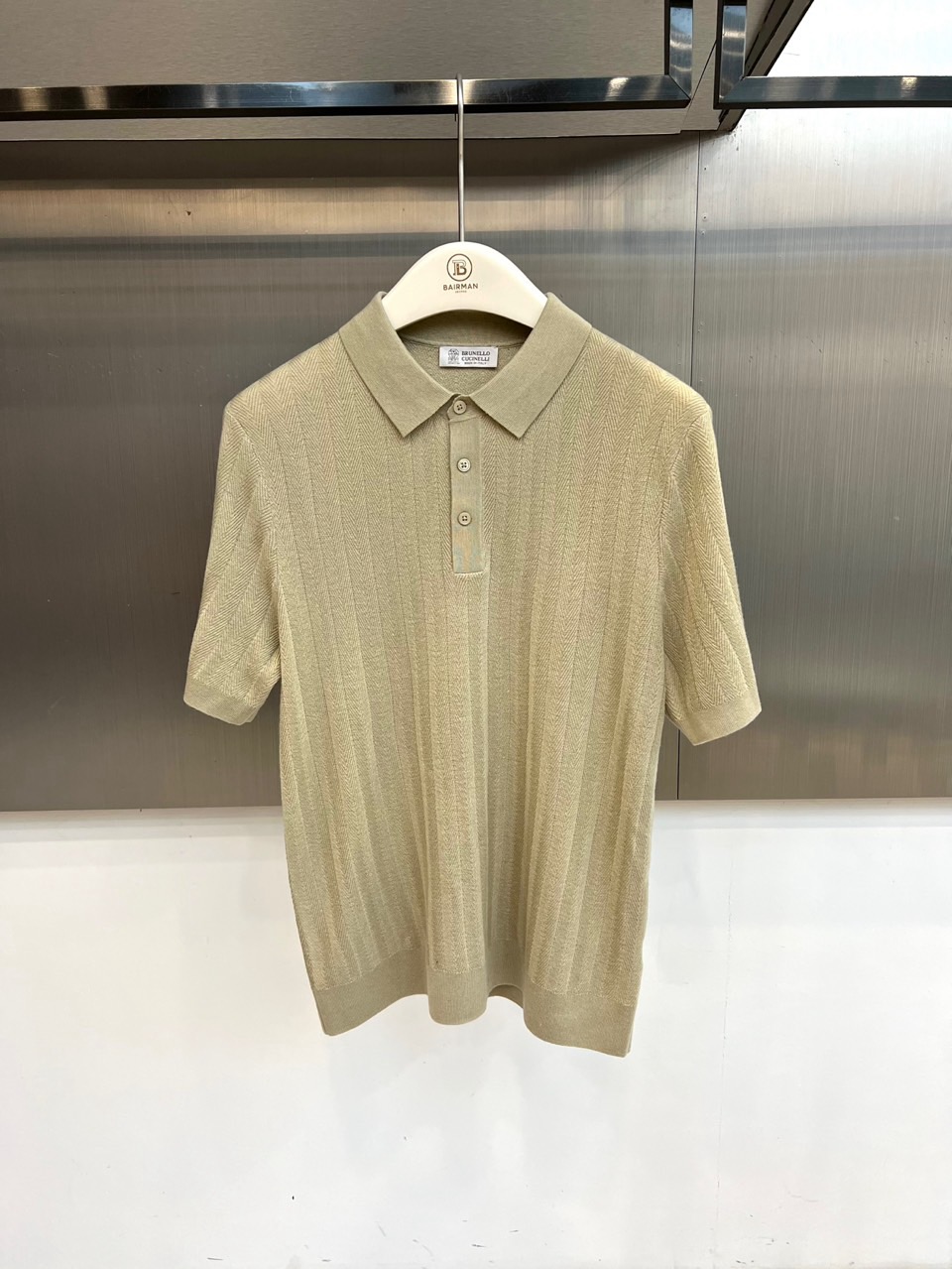 Brunello Cucinelli-BC、2026新品人字纹针织短袖Polo衫 意式显贵的百搭神衫！一眼相中的高级感！