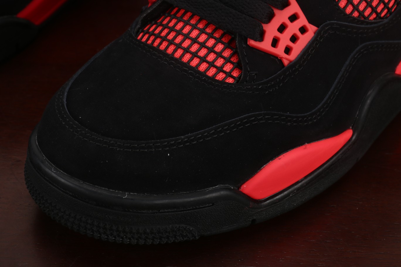 外贸版AirJordan4Retro“RedThunder”黑红好货不怕等纯原大厂出品原厂皮料打造真材实