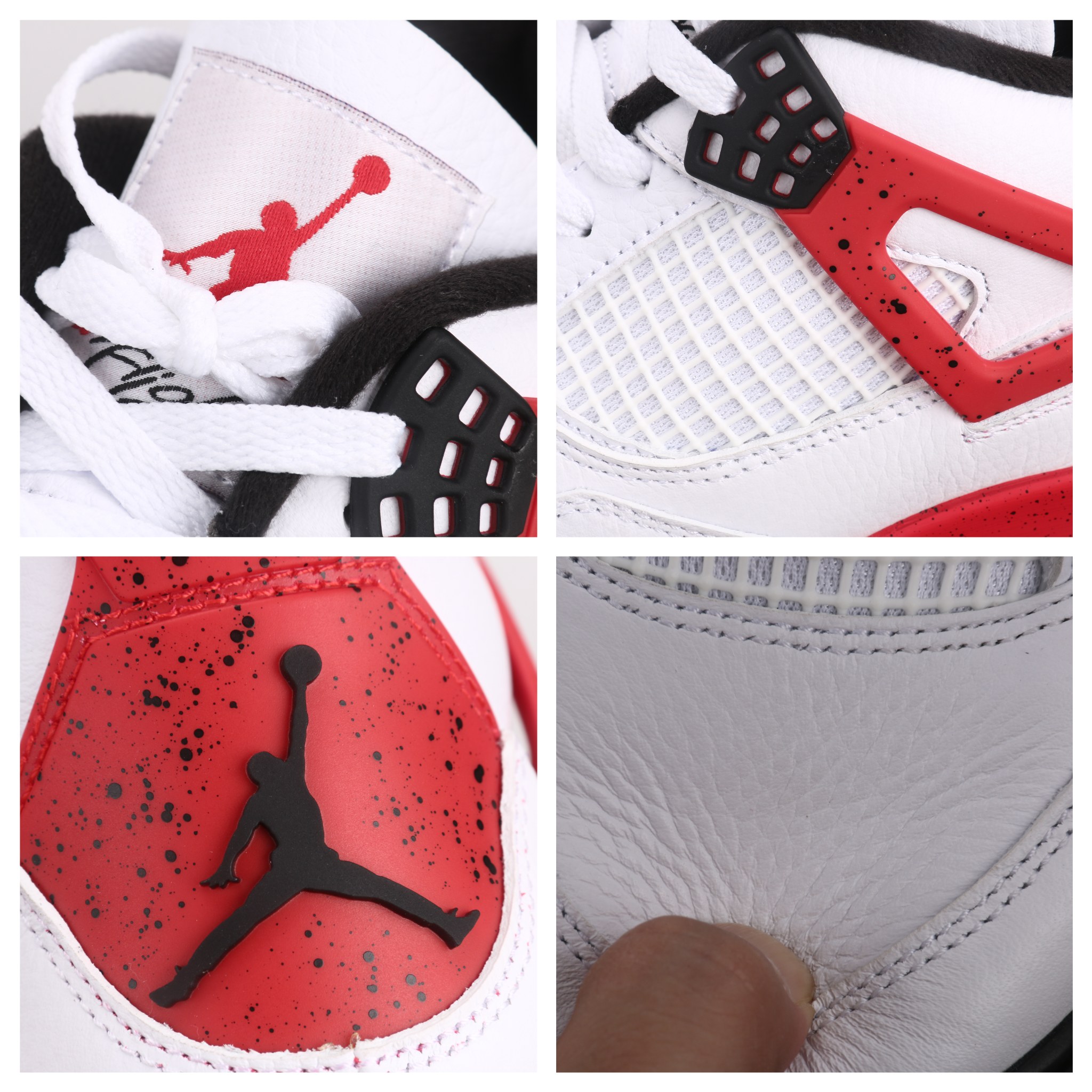 外贸版AirJordanAJ4Retro白黑红红水泥原厂批次好货不怕等纯原大厂出品原厂皮料打造真材实料绝