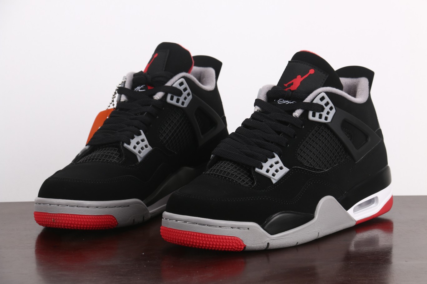 外贸版AirJordan4RetroOG黑红AJ4乔4正确鞋舌立体高频好货不怕等纯原大厂出品原厂皮料打造