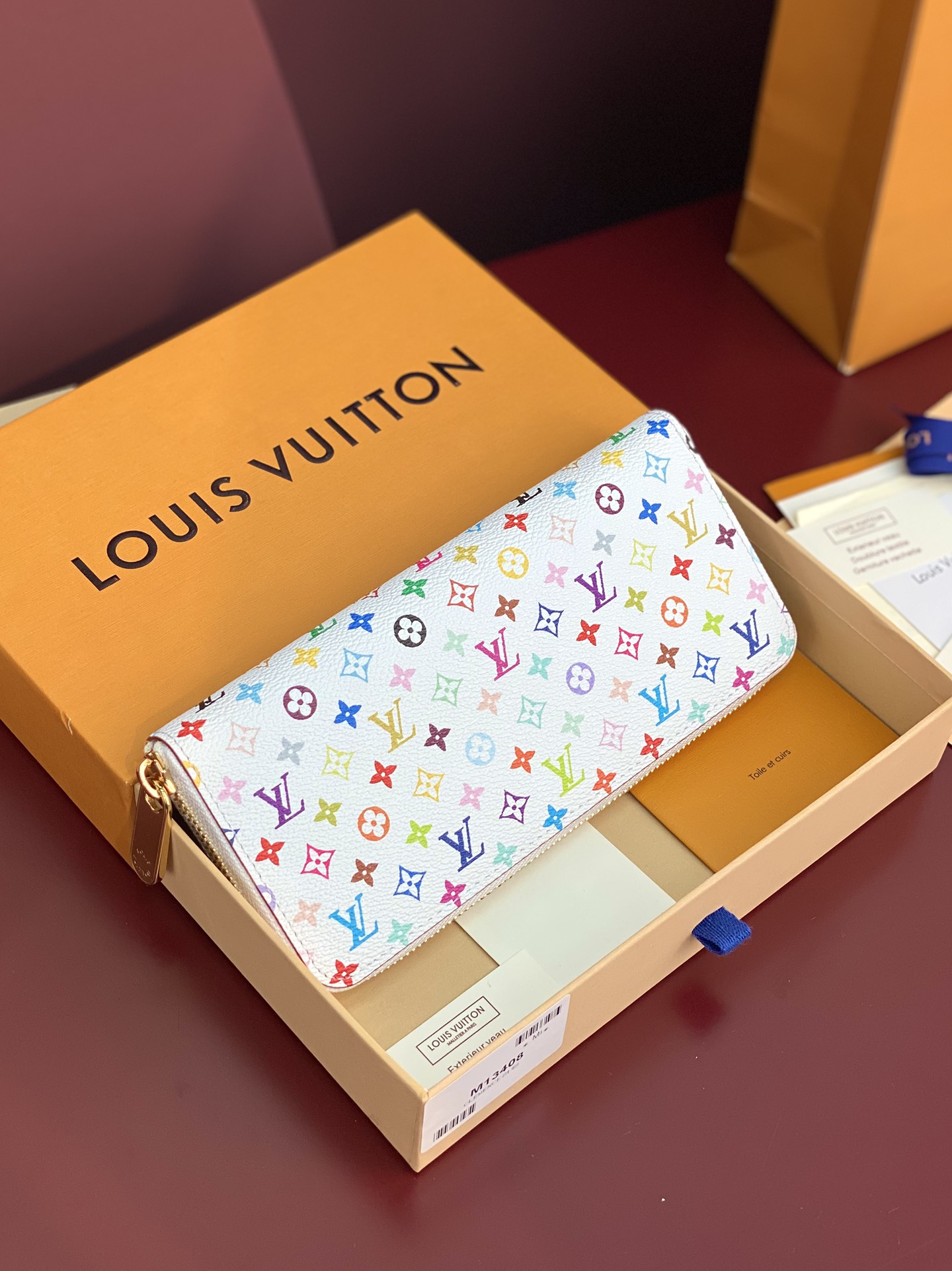  M13408 白彩！LV x TM 拉鏈包 Louis Vuitton SARAH钱夹系列经典款！Mu