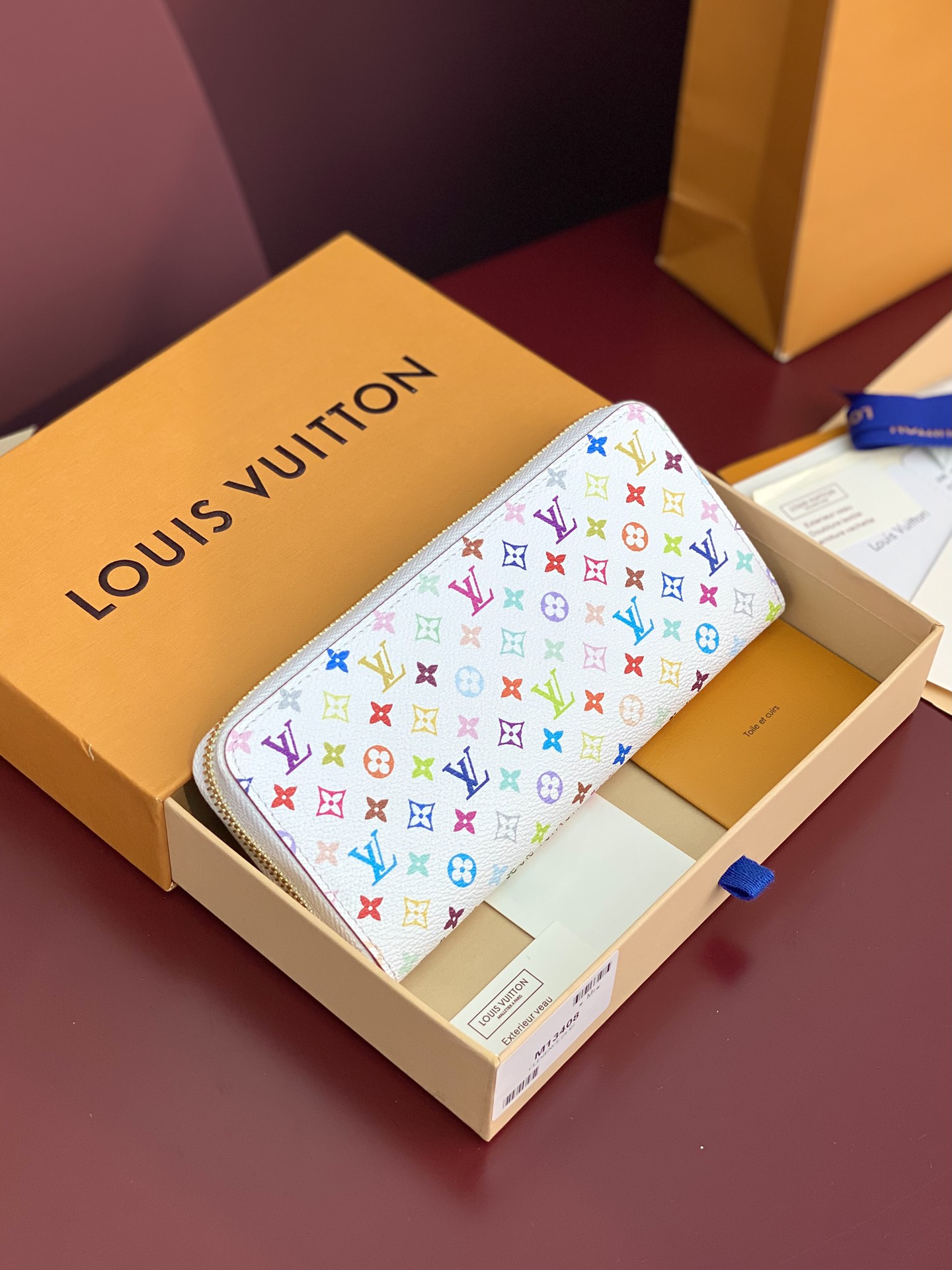  M13408 白彩！LV x TM 拉鏈包 Louis Vuitton SARAH钱夹系列经典款！Mu