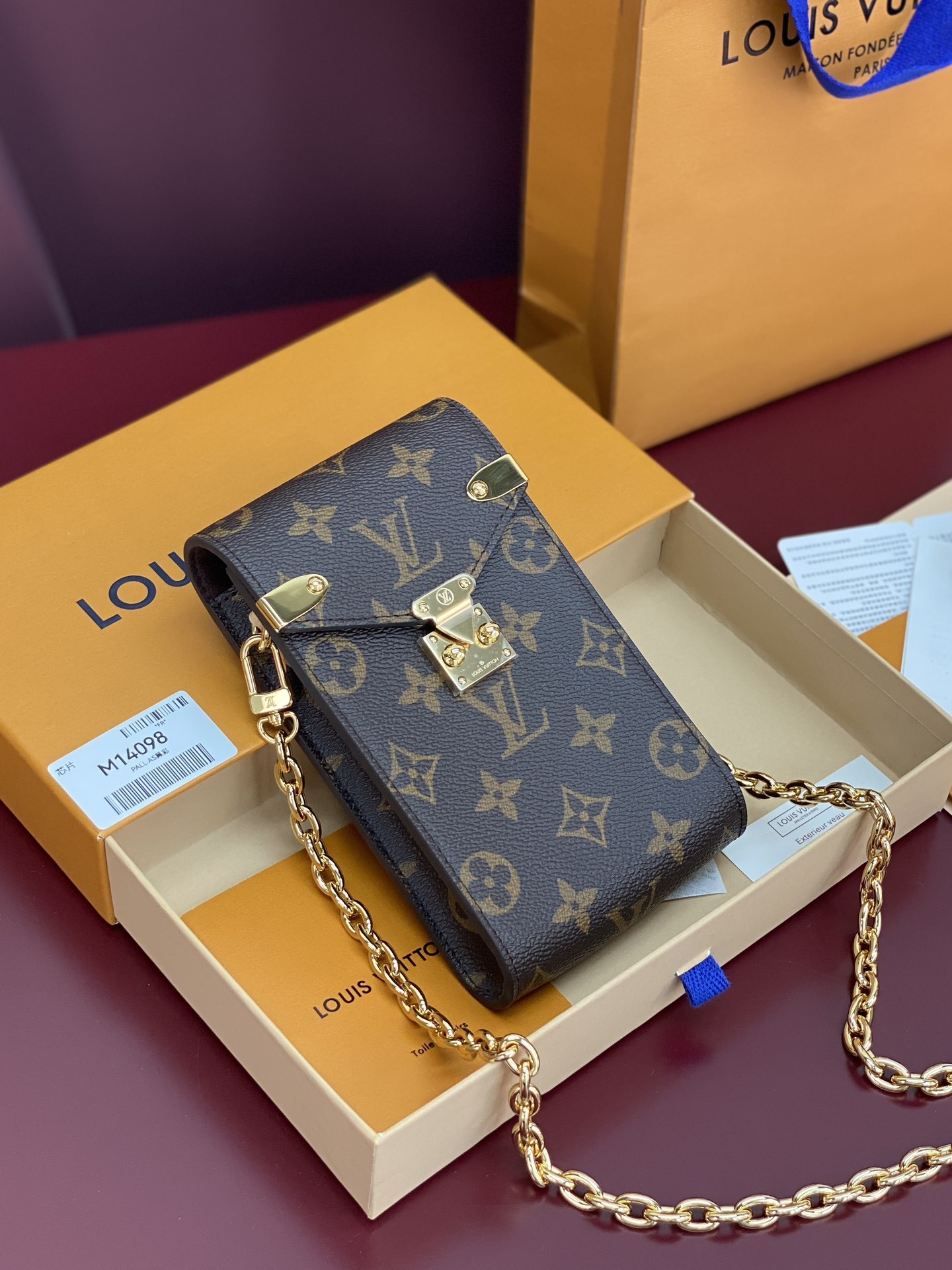 M14098 老花 全钢五金!芯片版、Phone Pouch Métis!獨特復刻版系列的Phone P