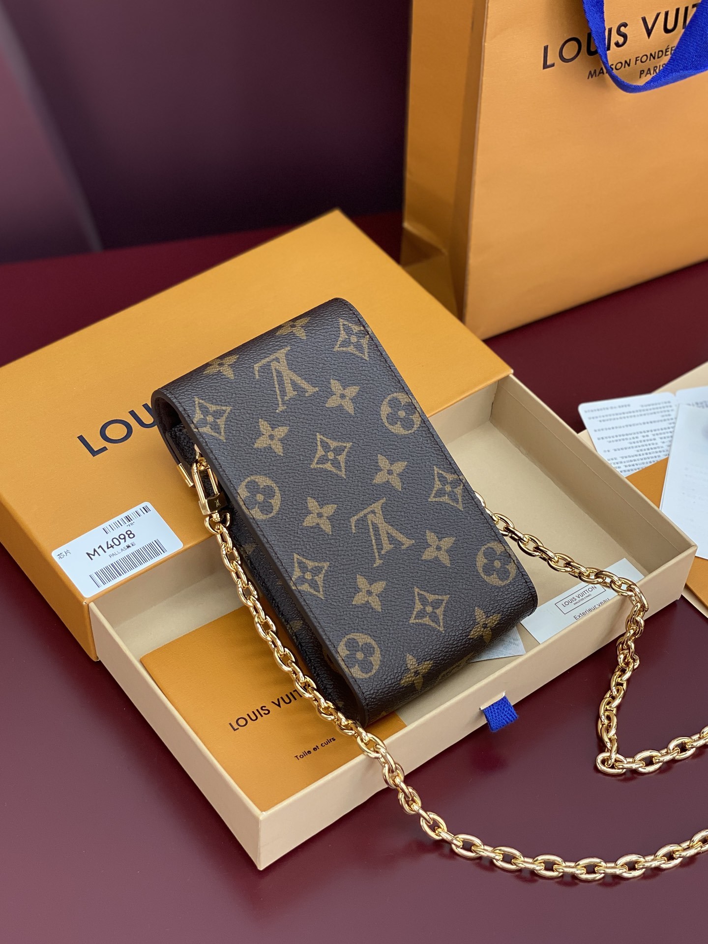 M14098 老花 全钢五金!芯片版、Phone Pouch Métis!獨特復刻版系列的Phone P