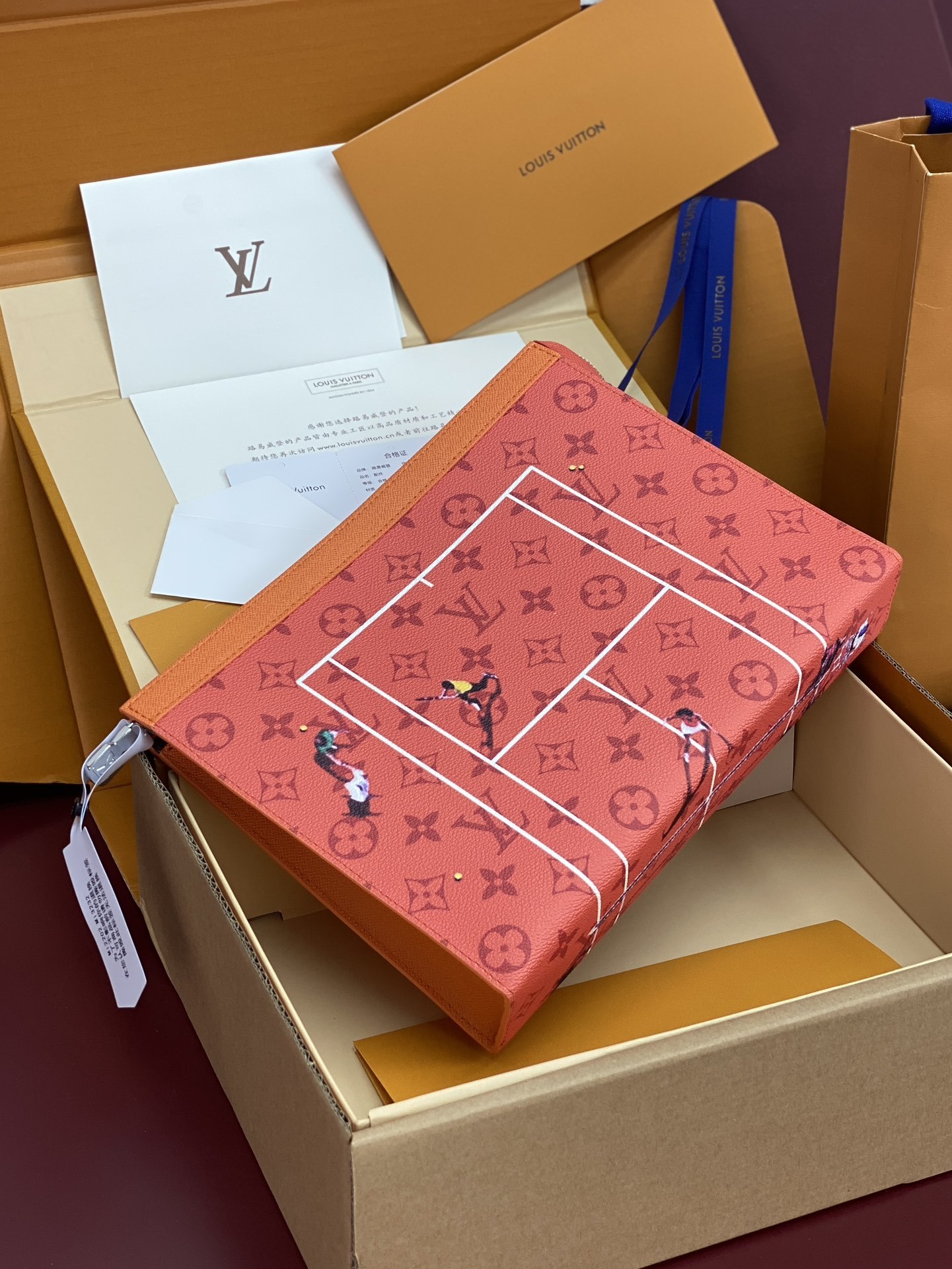 升级版本⚠️M61692 网球橙!芯片版!Monogram Heritage 涂层帆布包裹印花牛皮内胆!