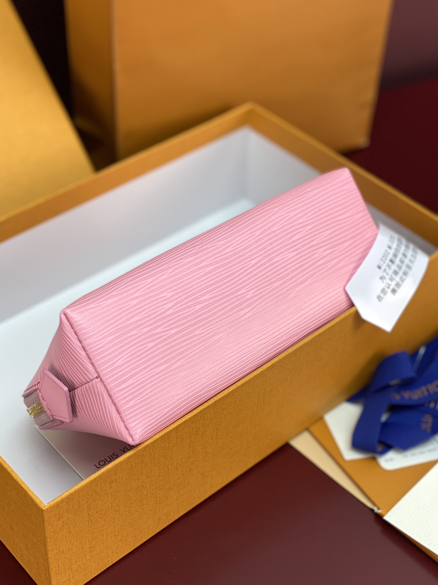 M15198粉色 水波纹化妆包 当季新款 POCHETTE COSMÉTIQUE 小号化妆包 本款 Po