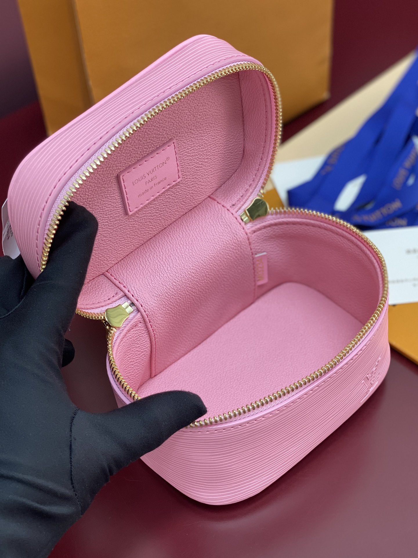 M25855粉色 小号！水波纹化妆包 当季新款 NICE NANO 化妆包 本款 Nice Nano 化