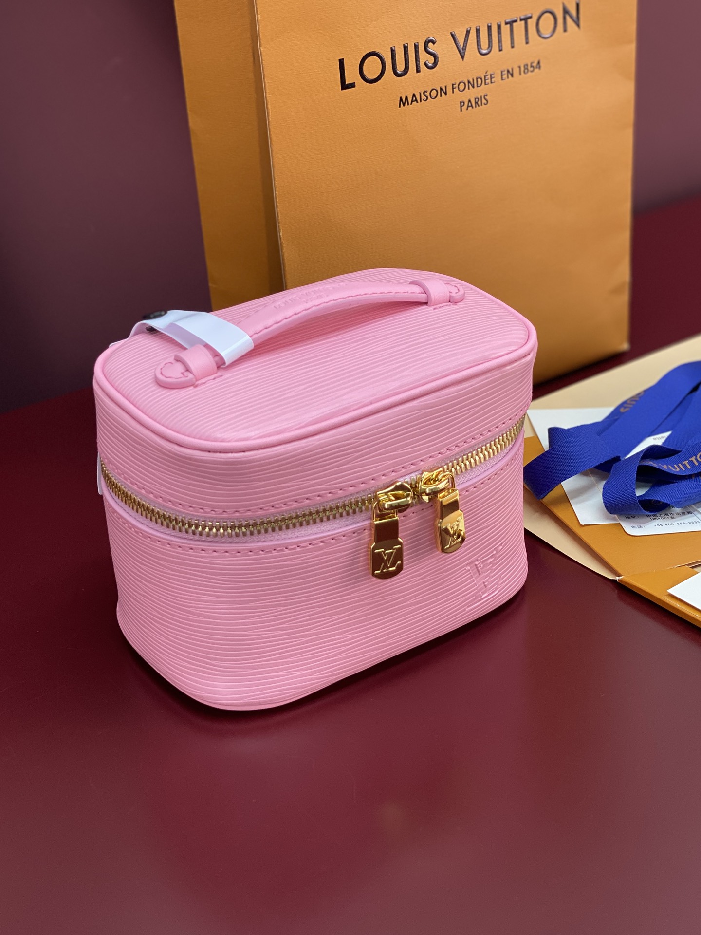 M25855粉色 小号！水波纹化妆包 当季新款 NICE NANO 化妆包 本款 Nice Nano 化