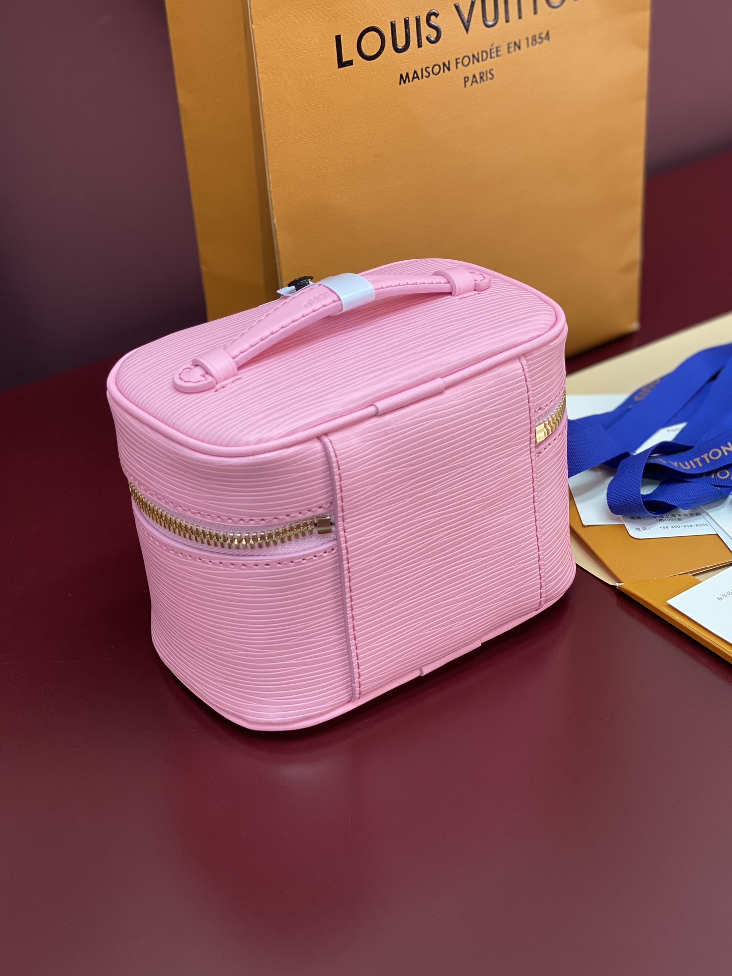 M25855粉色 小号！水波纹化妆包 当季新款 NICE NANO 化妆包 本款 Nice Nano 化