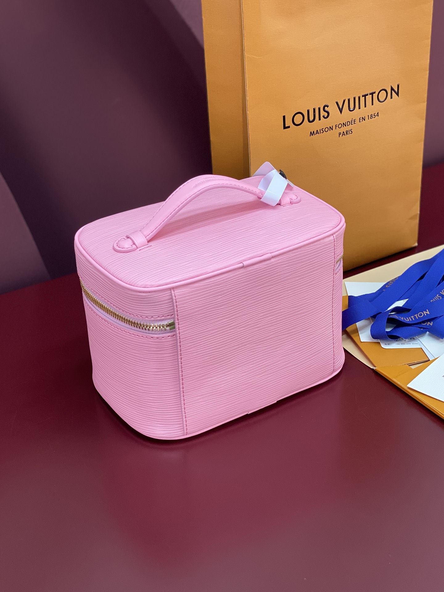 M25856粉色 中号！水波纹化妆包 当季新款 NICE NANO 化妆包 本款 Nice Nano 化